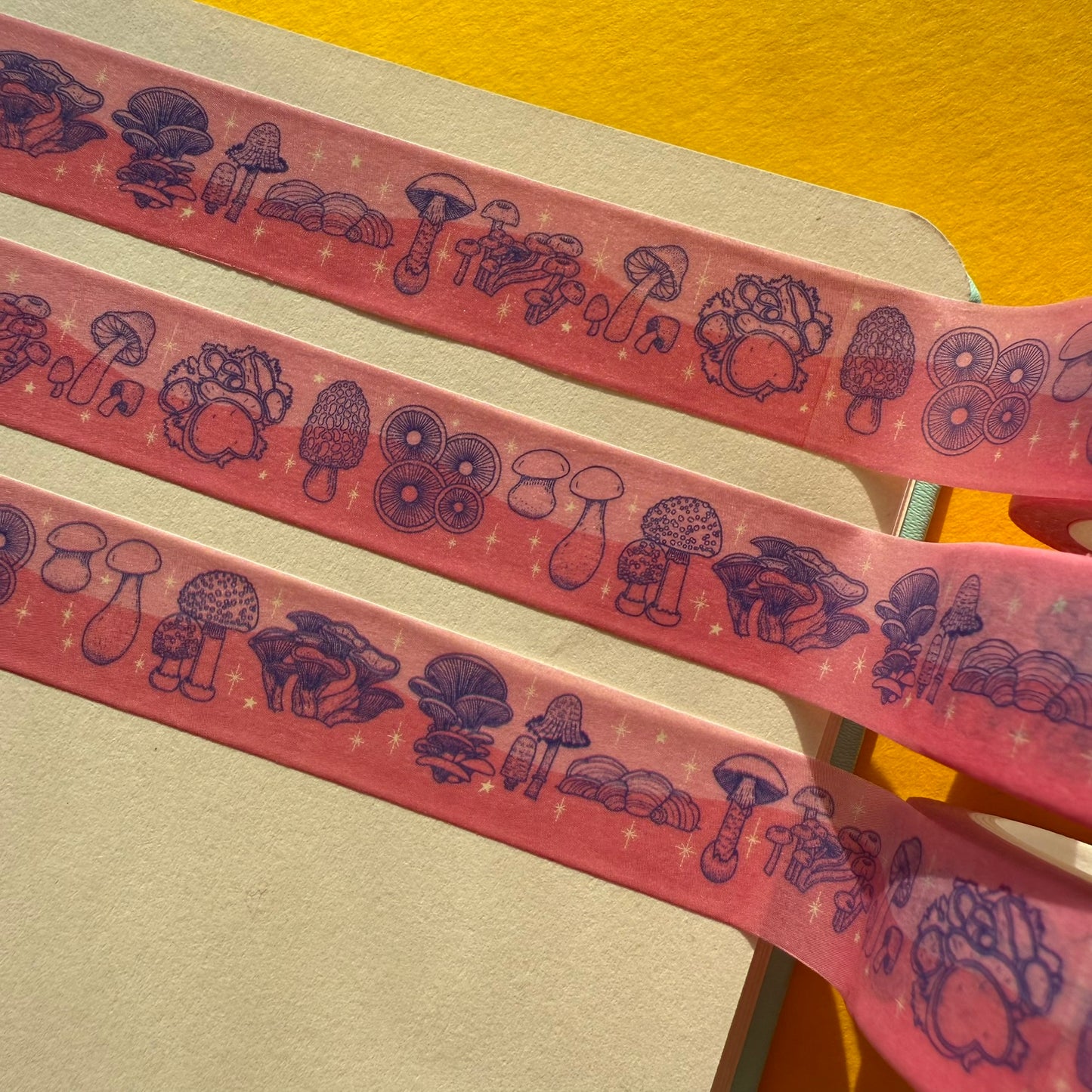 Pink and Blue Mushroom / Fungi Washi Tape