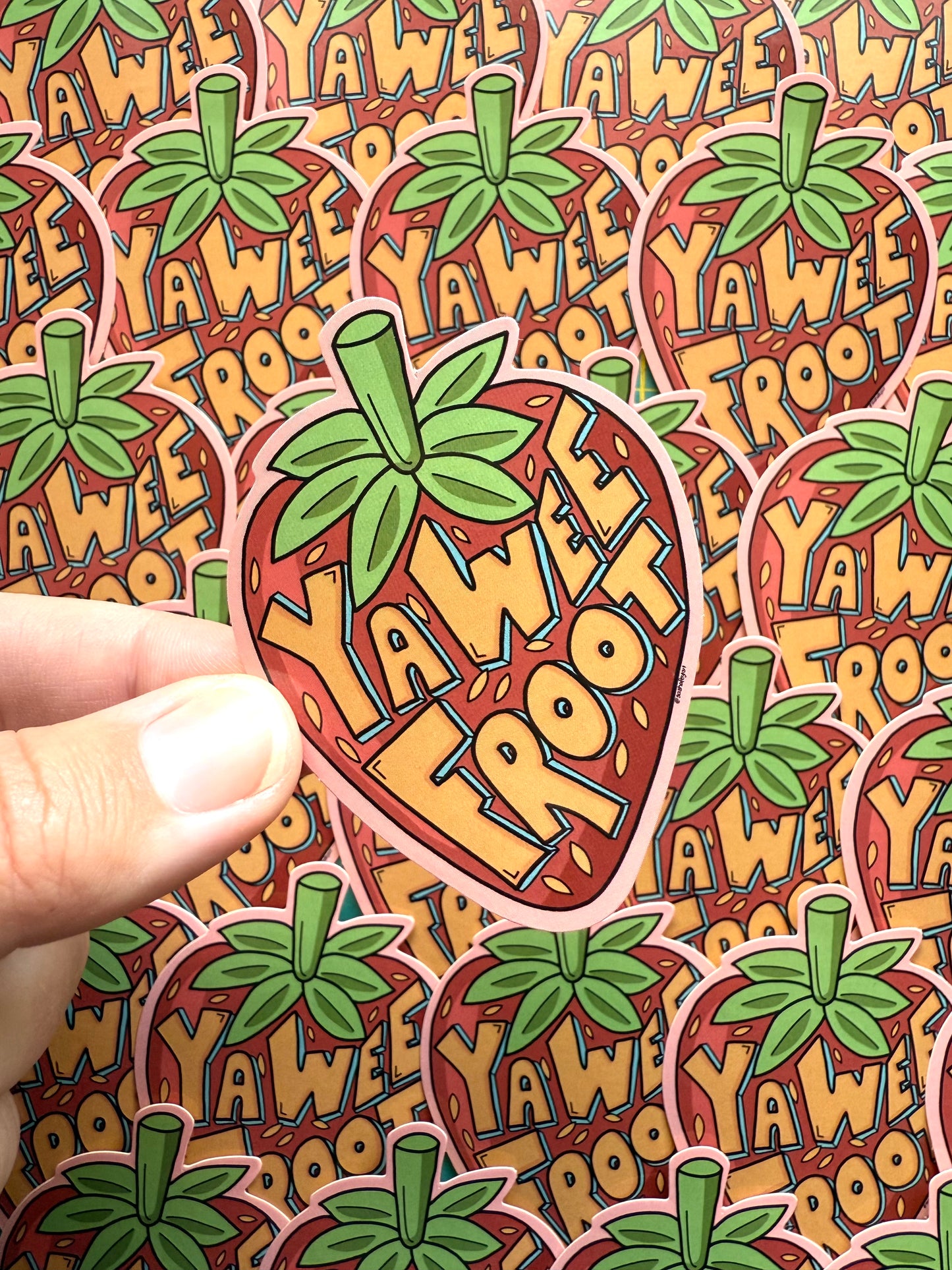 Strawberry Ya Wee Froot Sticker