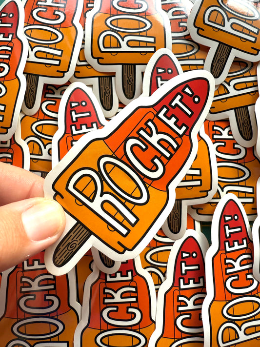Rocket Lolly Sticker