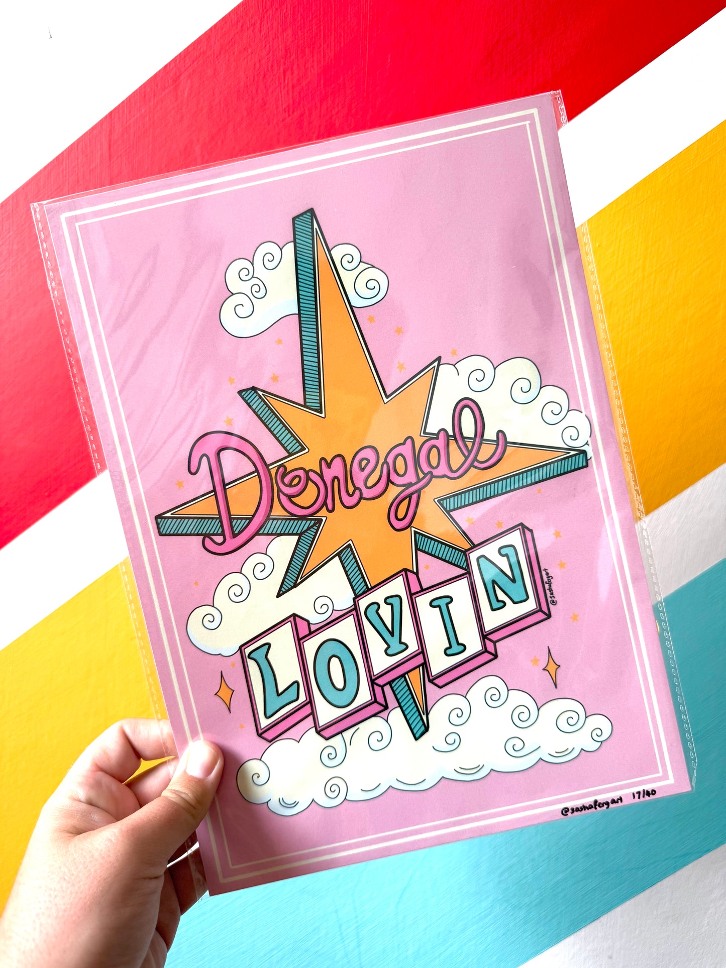 Donegal Lovin' Vintage American Style A4 Print