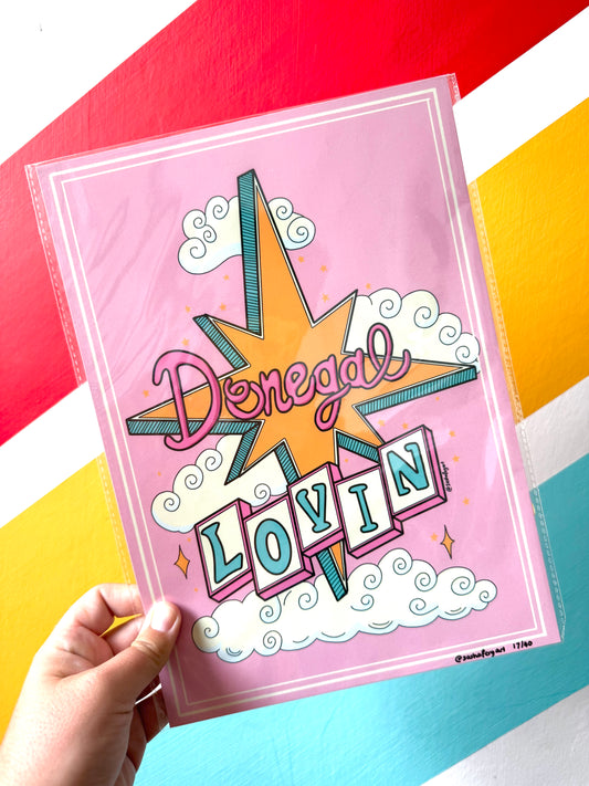 Donegal Lovin' Vintage American Style A4 Print