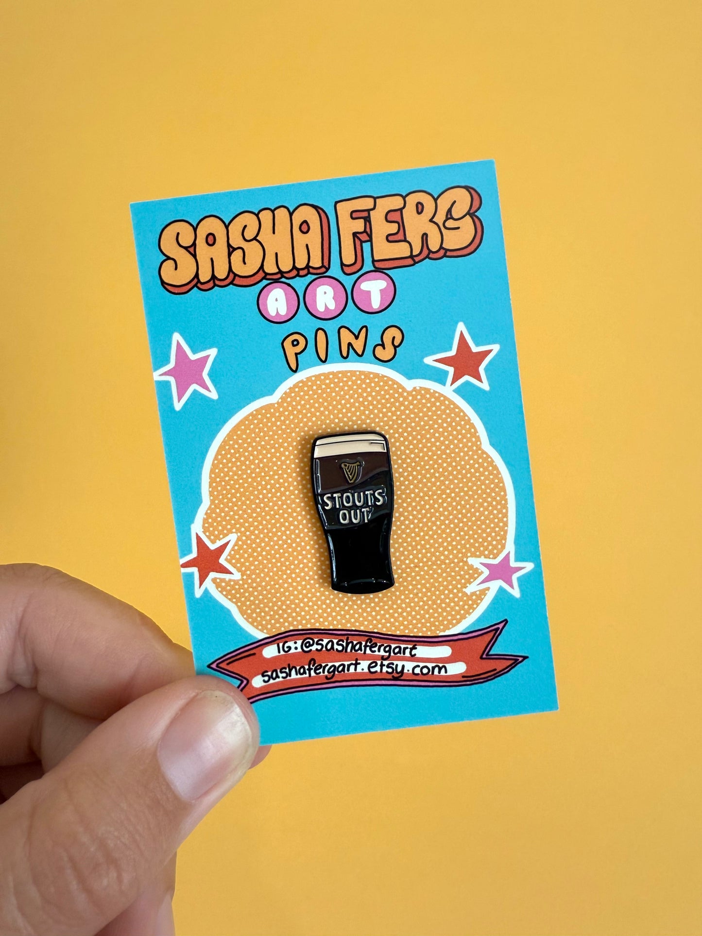 Stouts Out Irish Beer Pin