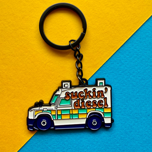 Suckin' Diesel Police Van Keyring |PSNI, Northern Ireland, Meatwaggon