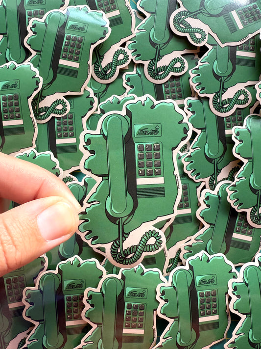Vintage 80s Ireland Phone Sticker