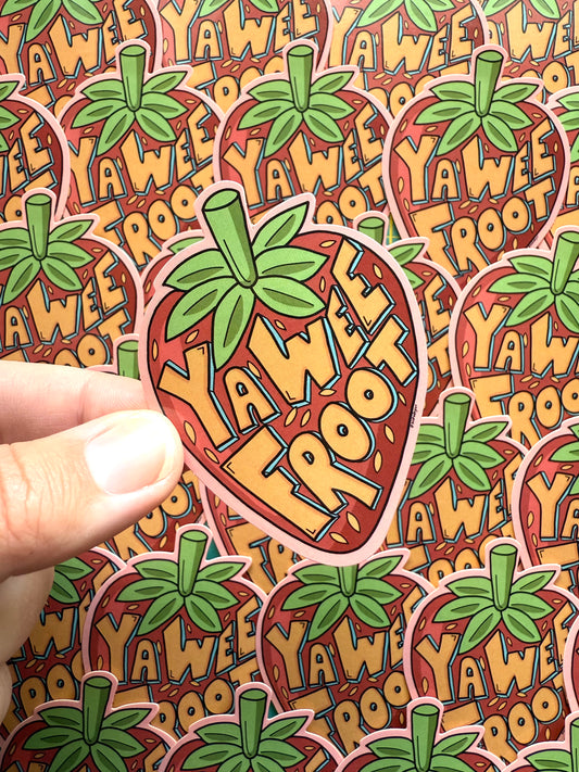 Strawberry Ya Wee Froot Sticker