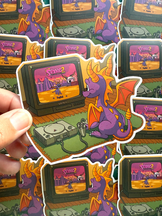 Purple Dragon Gamer Sticker