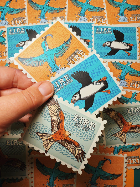 Irish Bird Stamp Stickers