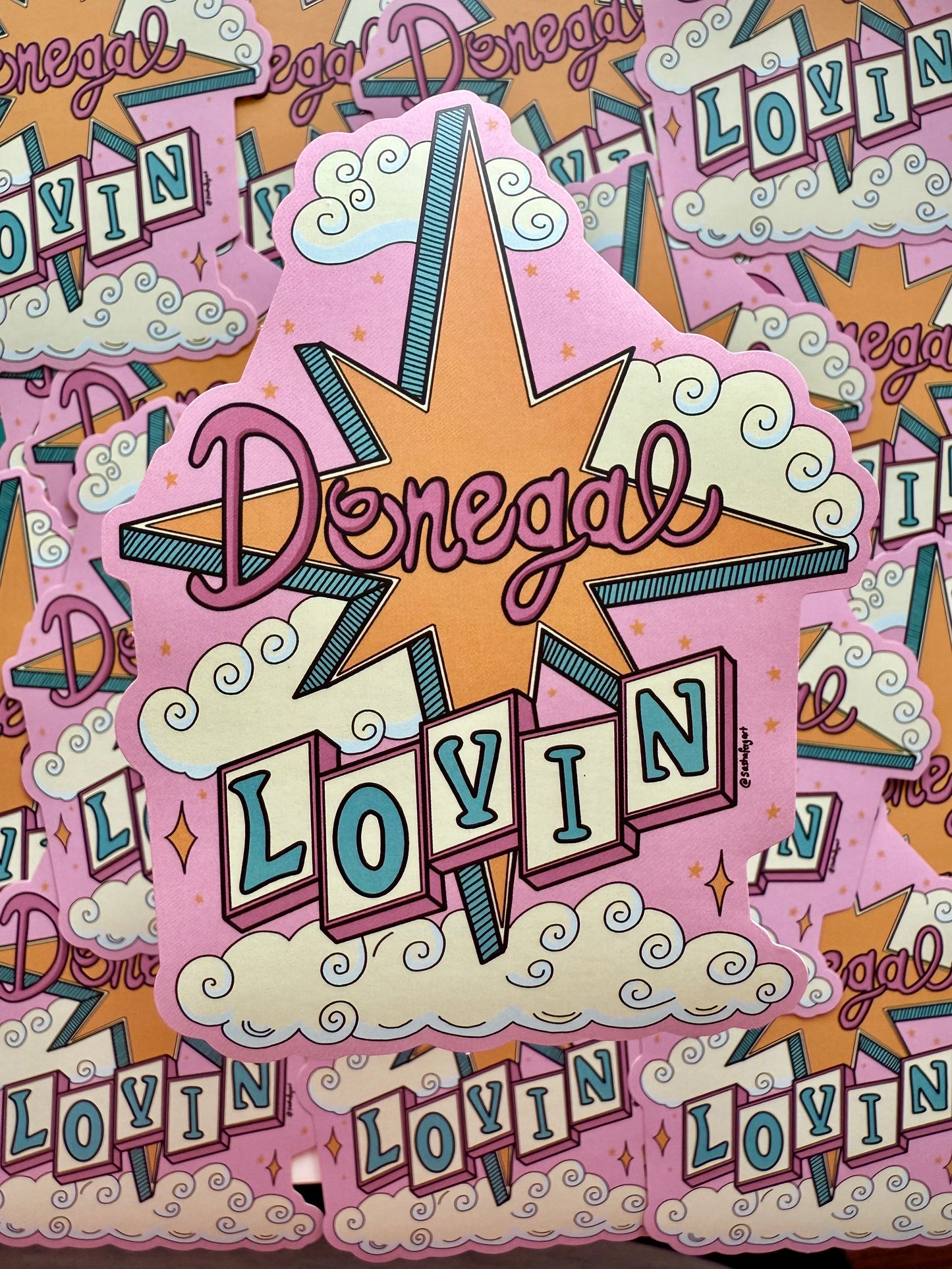 Donegal Lovin' American retro Sign Sticker