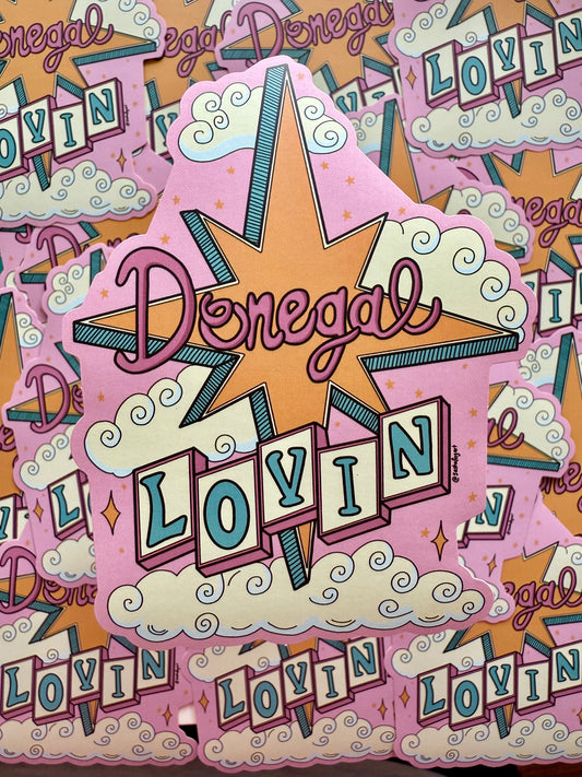 Donegal Lovin' American retro Sign Sticker