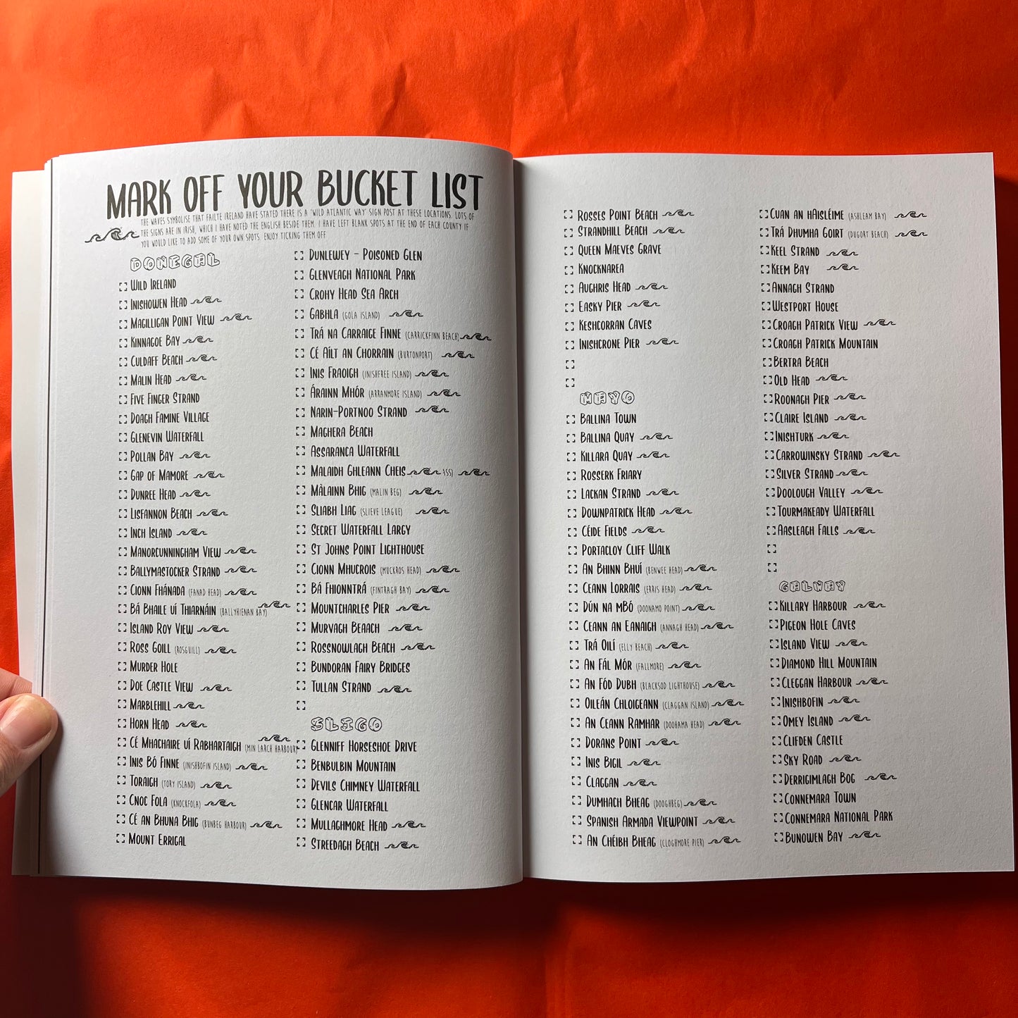 Irish Atlantic Coast Bucket List Book