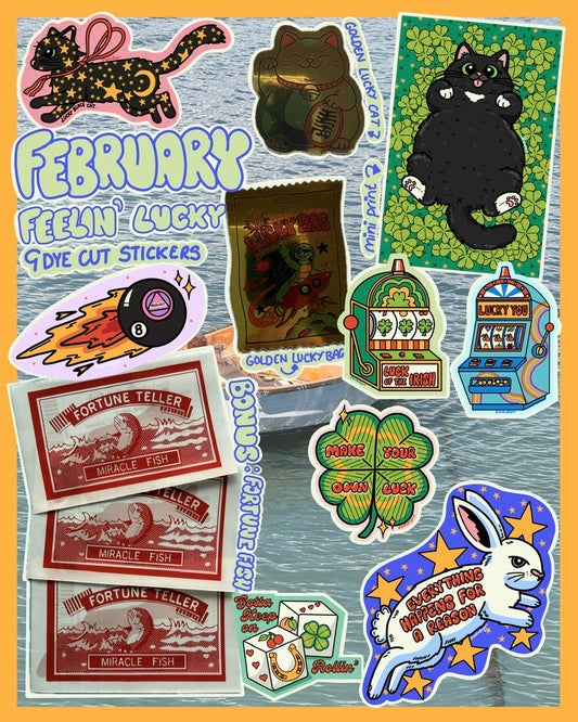 Februarys Sticker Club - Feelin' Lucky