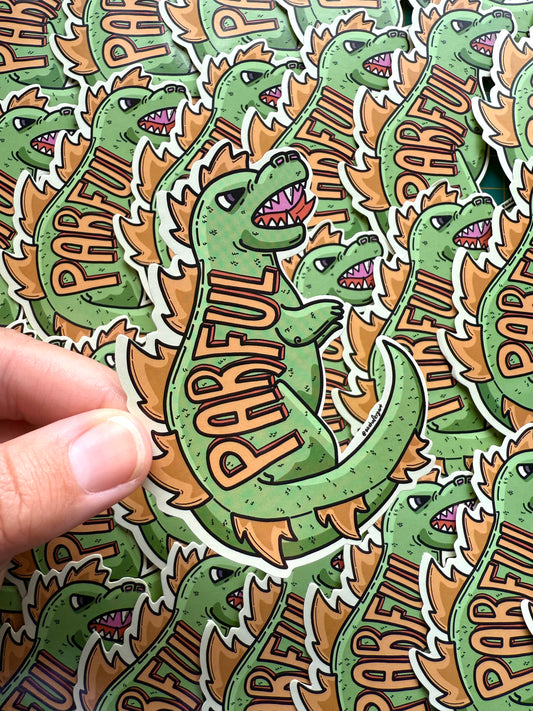 Parful Dinosaur Sticker