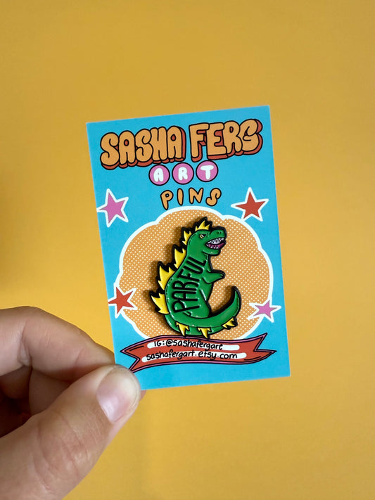 Parful Dinosaur Pin