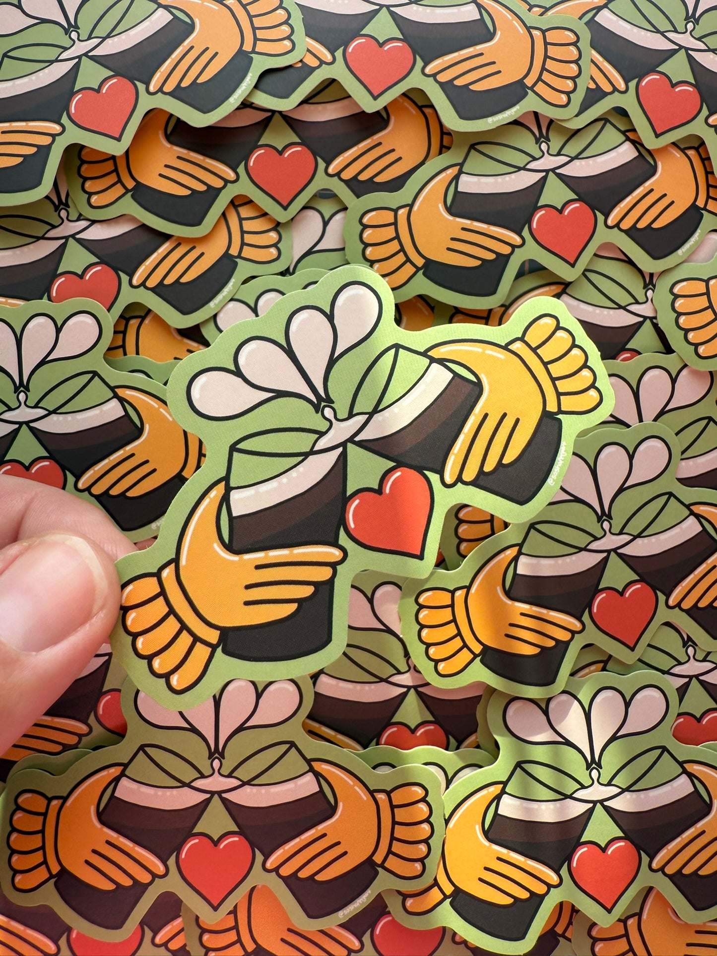 Sláinte Claddagh Ring Sticker