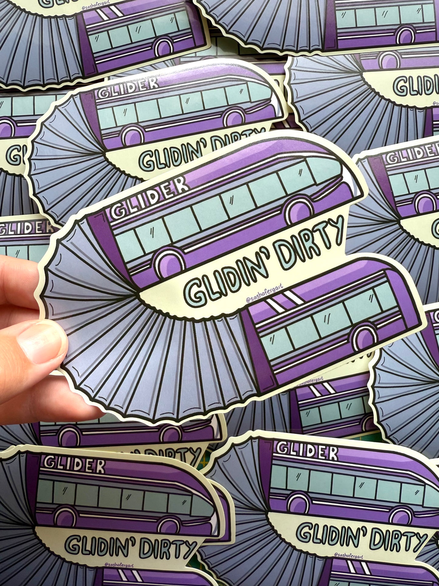 Glider Glidin' Dirty Sticker