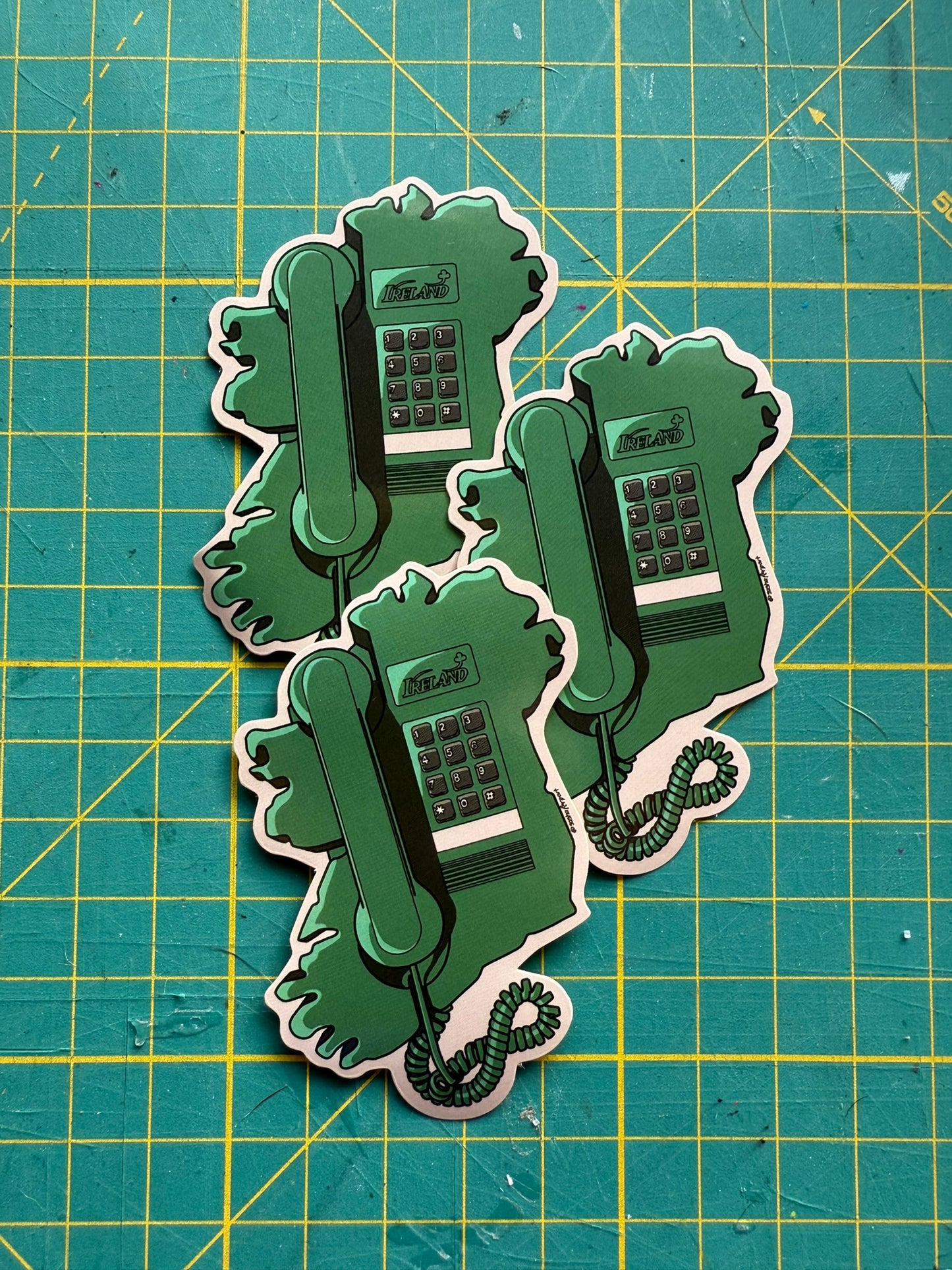 Vintage 80s Ireland Phone Sticker