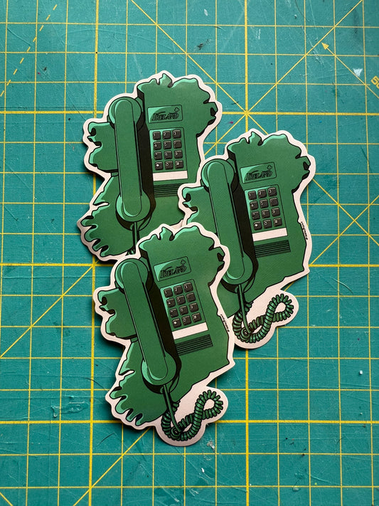 Vintage 80s Ireland Phone Sticker