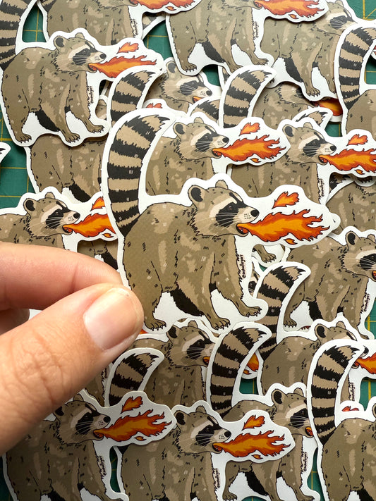 Fire Breathing Racoon
