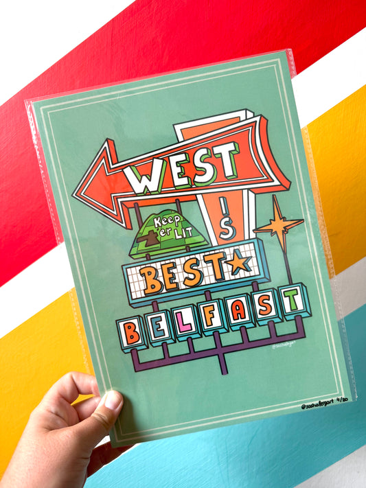 West is Best A4 Print