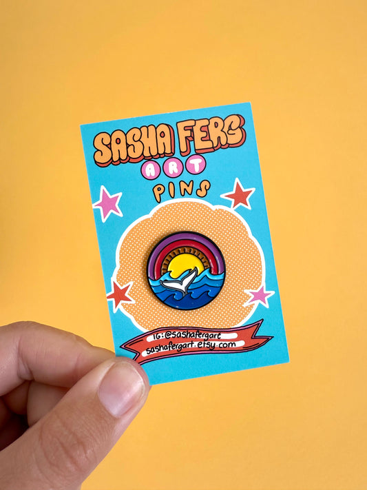 Sunset and Sea Pin