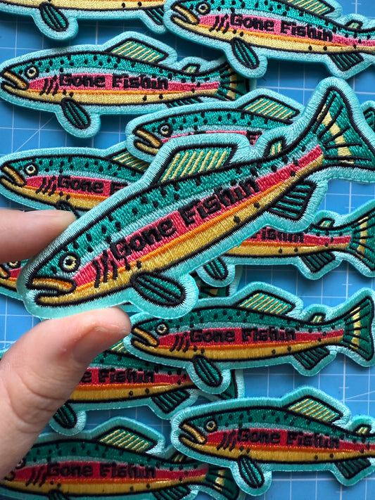 Gone Fishin’ rainbow trout patch