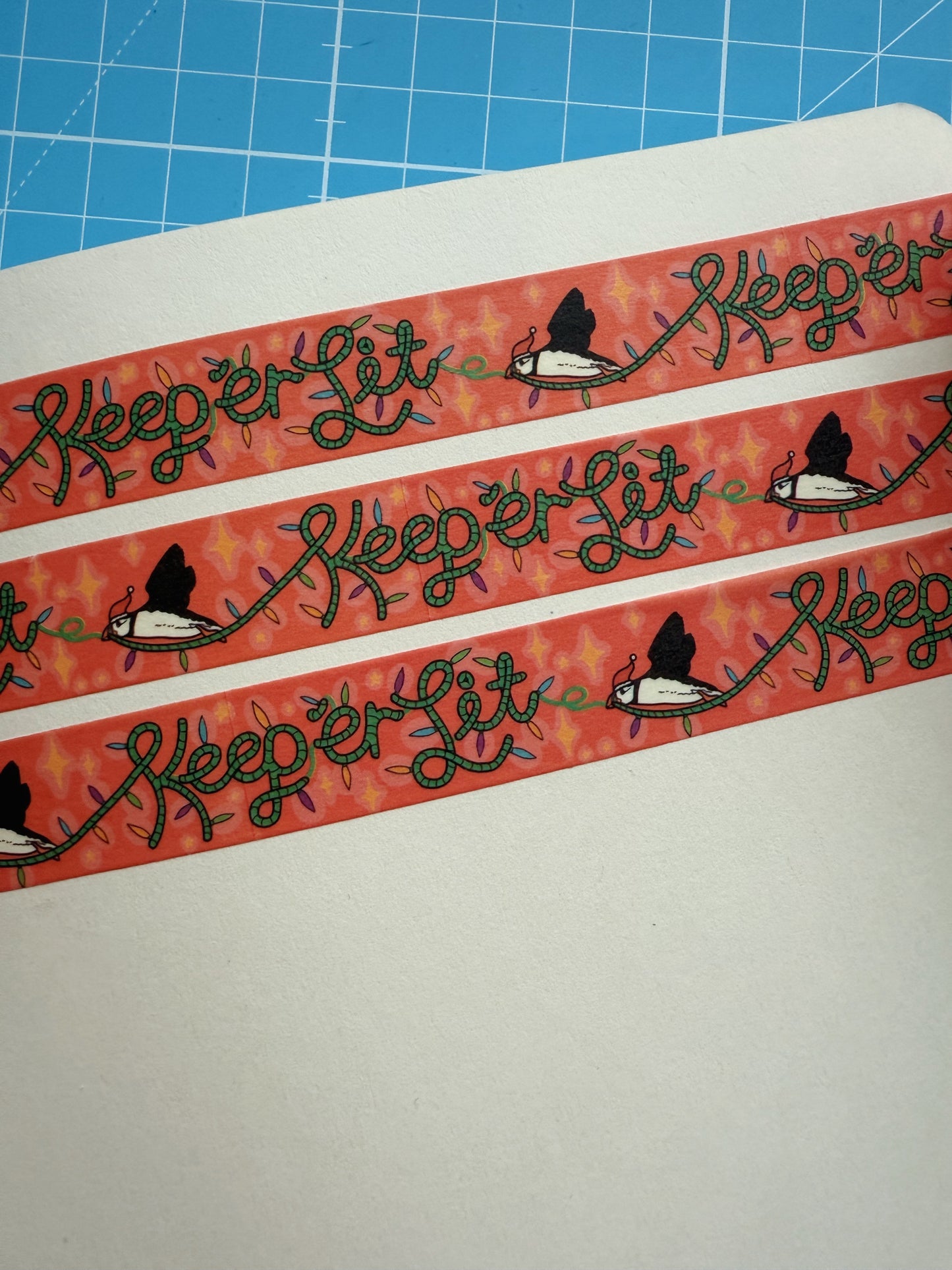Keep ‘er Lit Puffin Washi Tape