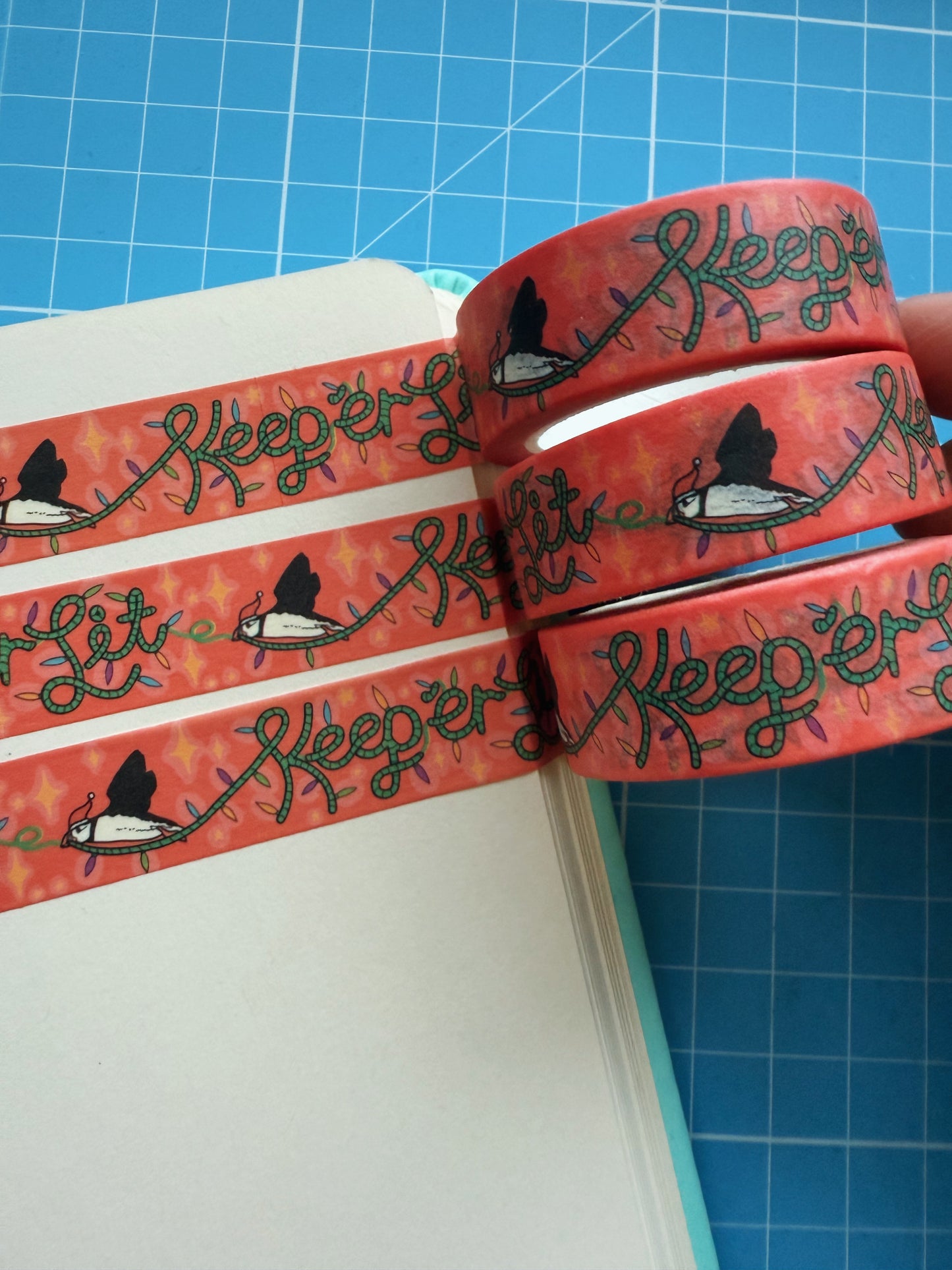 Keep ‘er Lit Puffin Washi Tape