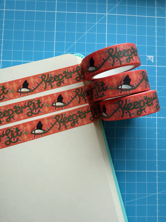 Keep ‘er Lit Puffin Washi Tape