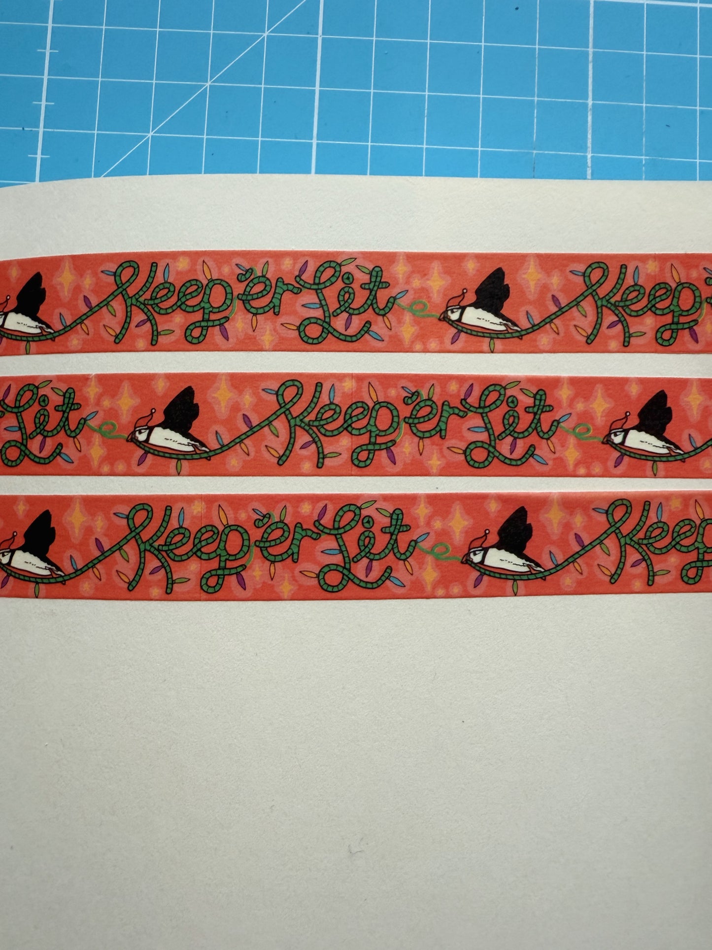 Keep ‘er Lit Puffin Washi Tape