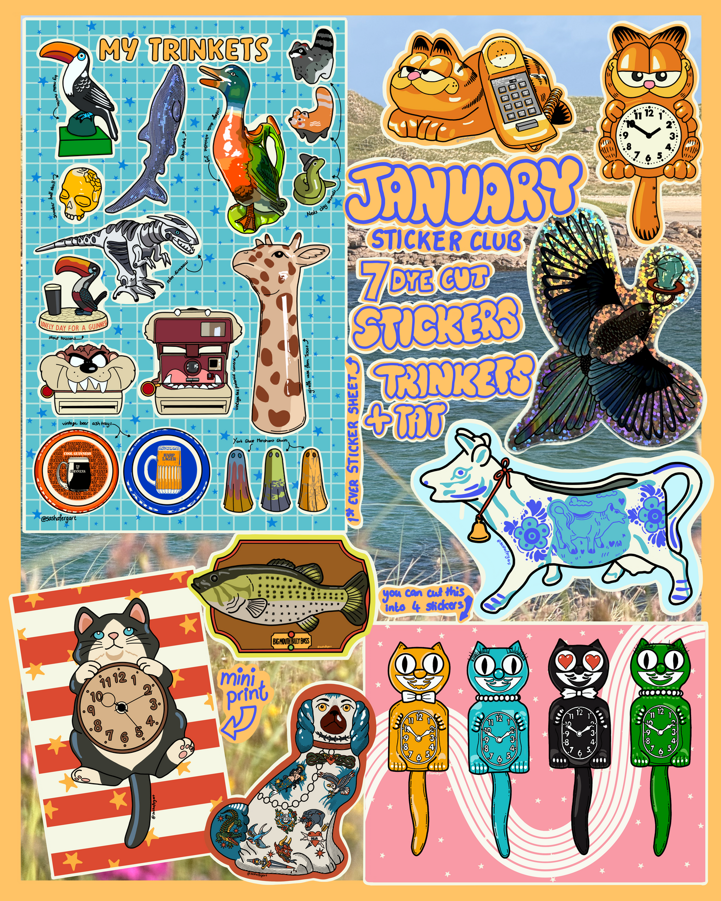 Januarys Sticker Club - Trinkets and Tat
