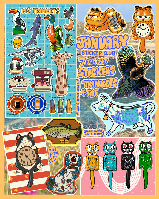 Januarys Sticker Club - Trinkets and Tat