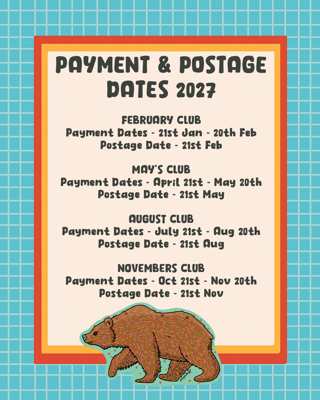 £5.00 Quarterly Sticker Club